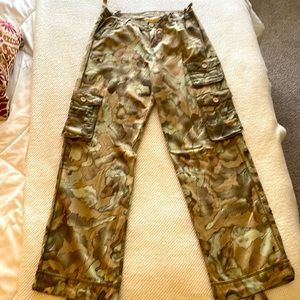 Da Nang silk blend cargo pants